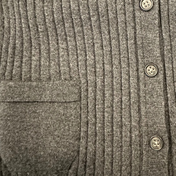 A CHARCOAL GREY BUTTON UP VEST - Picture 5 of 7
